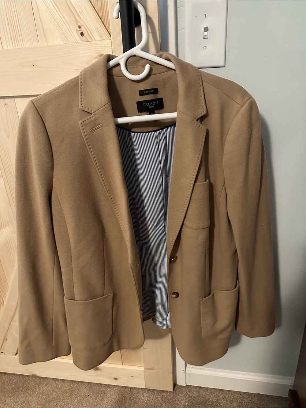 Talbots Camel Tan Blazer with Notch Lapel